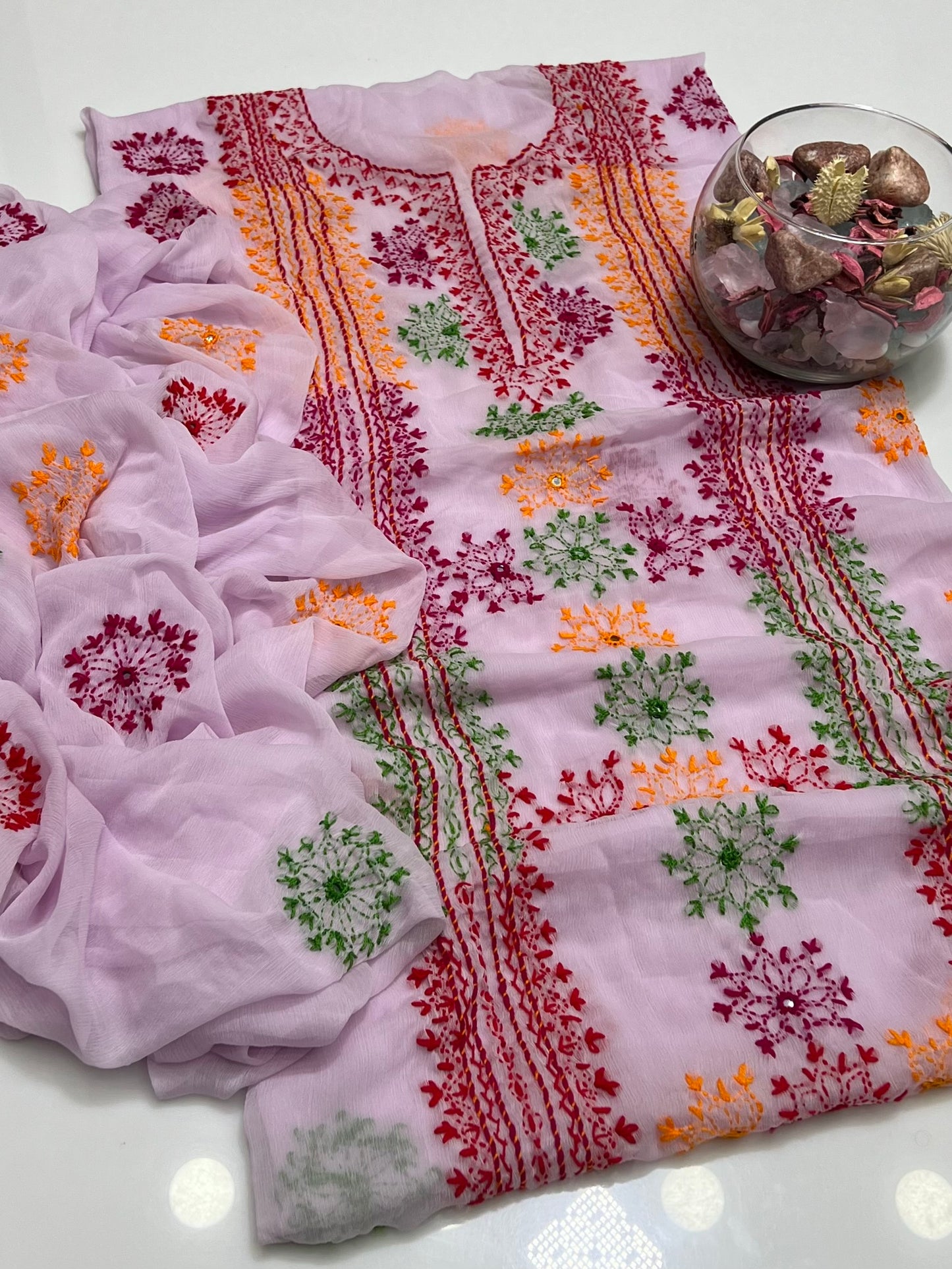 Afghani Tanka With Mirror Work On Shifoon 2pc Dress 👗