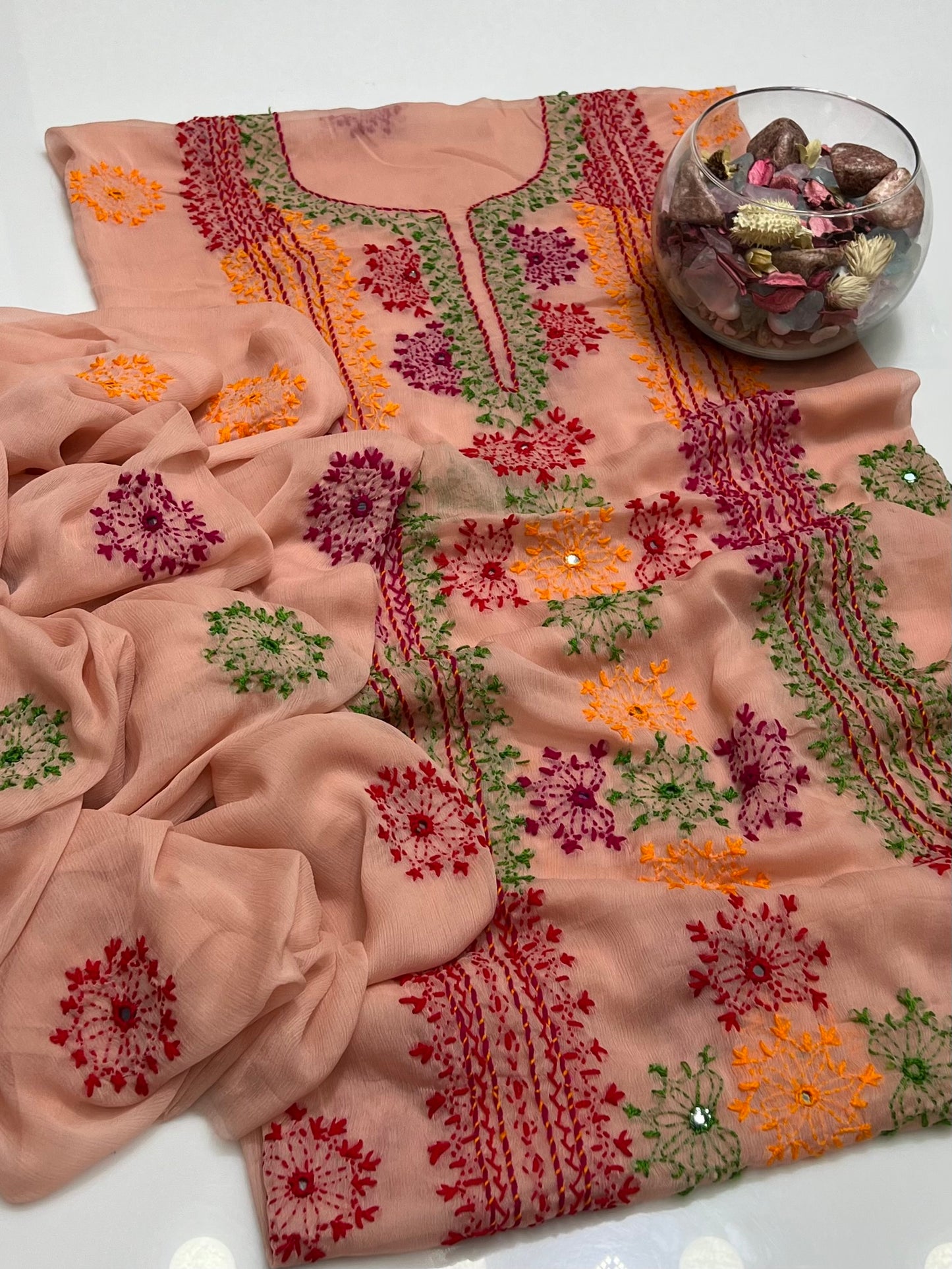 Afghani Tanka With Mirror Work On Shifoon 2pc Dress 👗