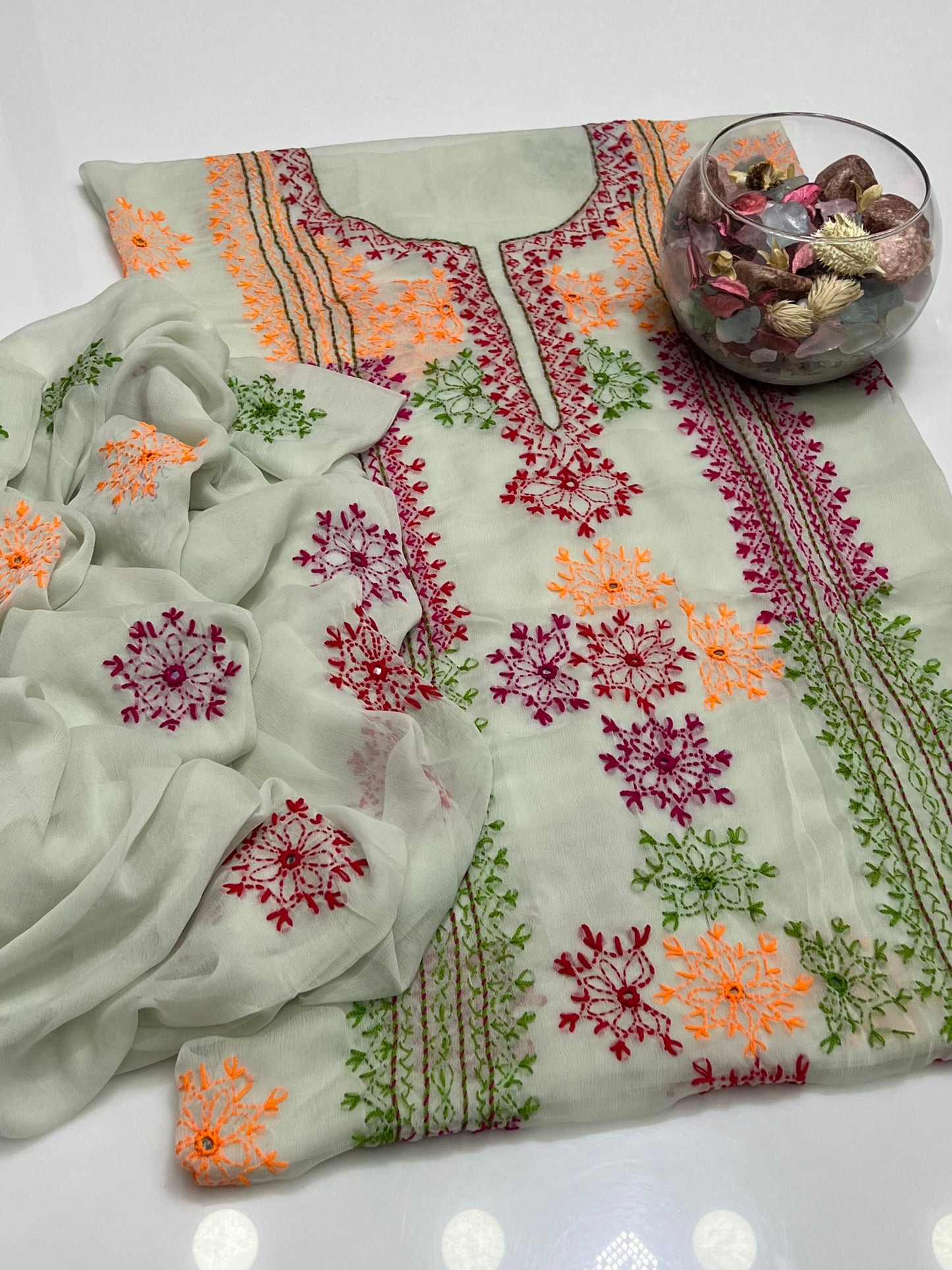 Afghani Tanka With Mirror Work On Shifoon 2pc Dress 👗