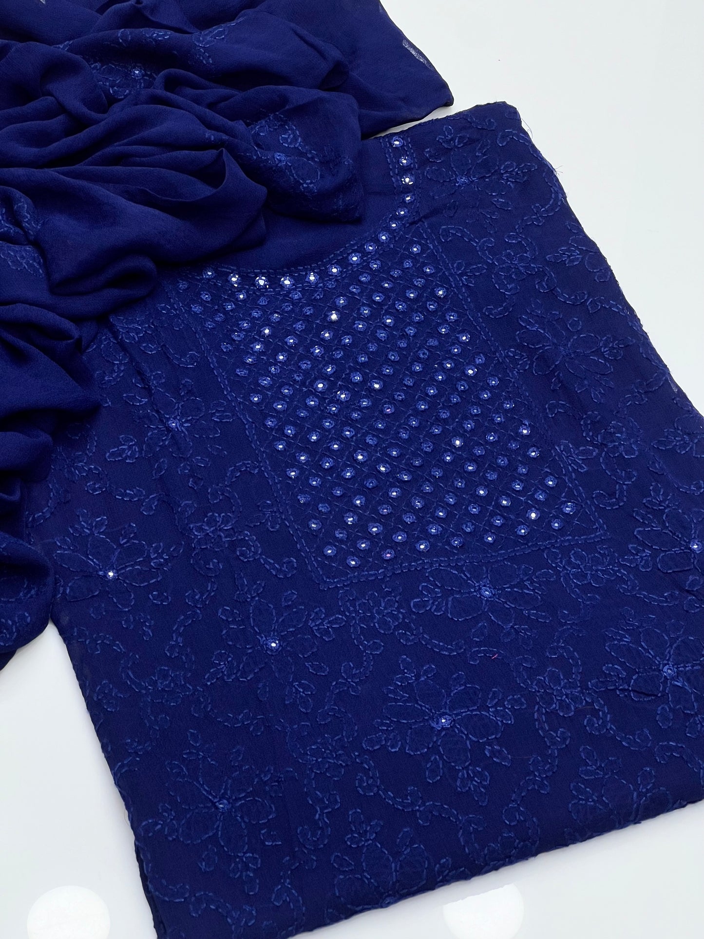 Shedow Mirror Jall Work On Soft Shifoon 2pc Dress 👗