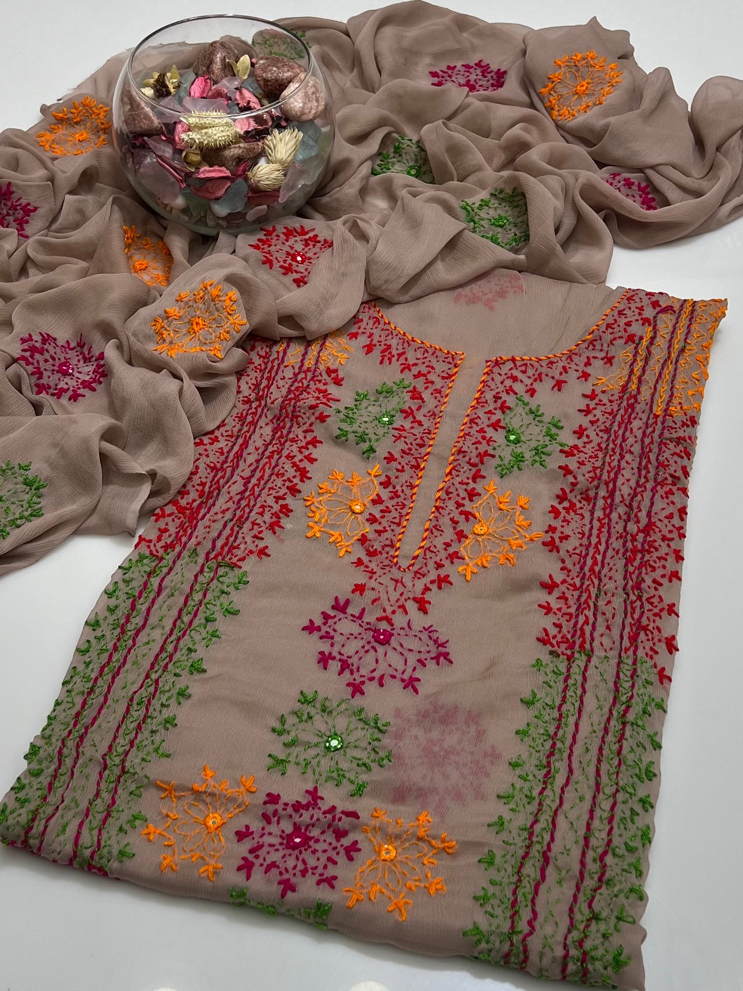 Afghani Tanka With Mirror Work On Shifoon 2pc Dress 👗