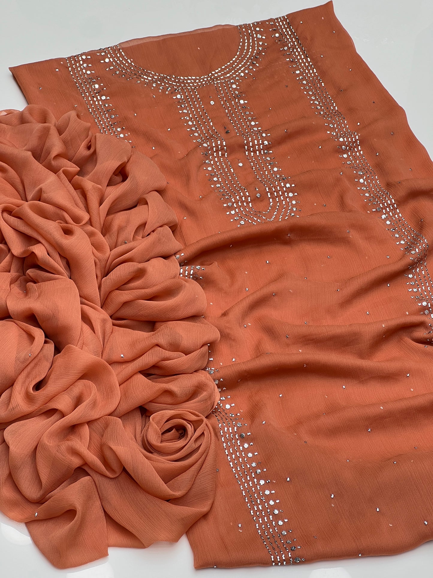 Kurta Mukesh On Soft Krinkle Shifoon 😍