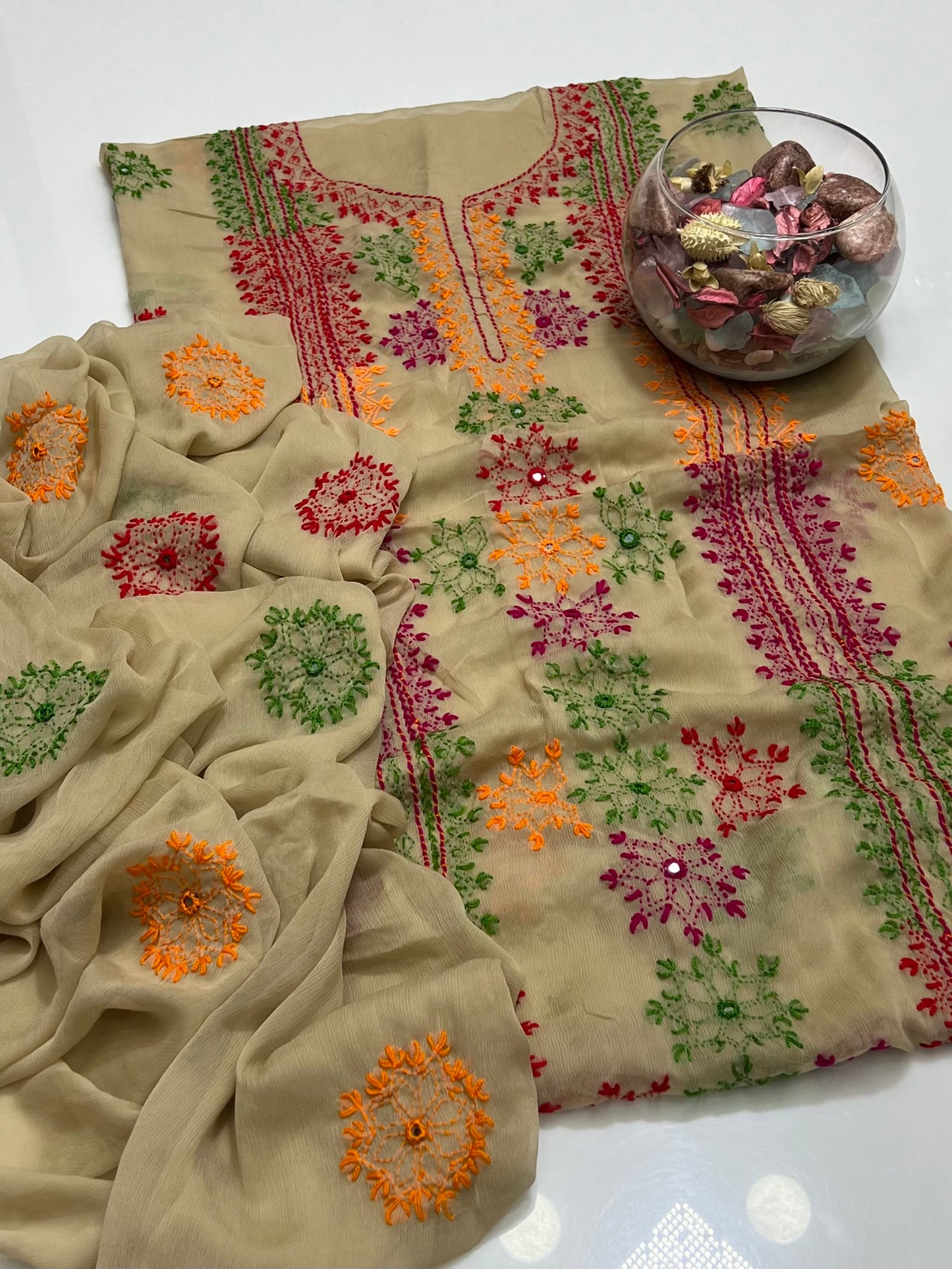 Afghani Tanka With Mirror Work On Shifoon 2pc Dress 👗
