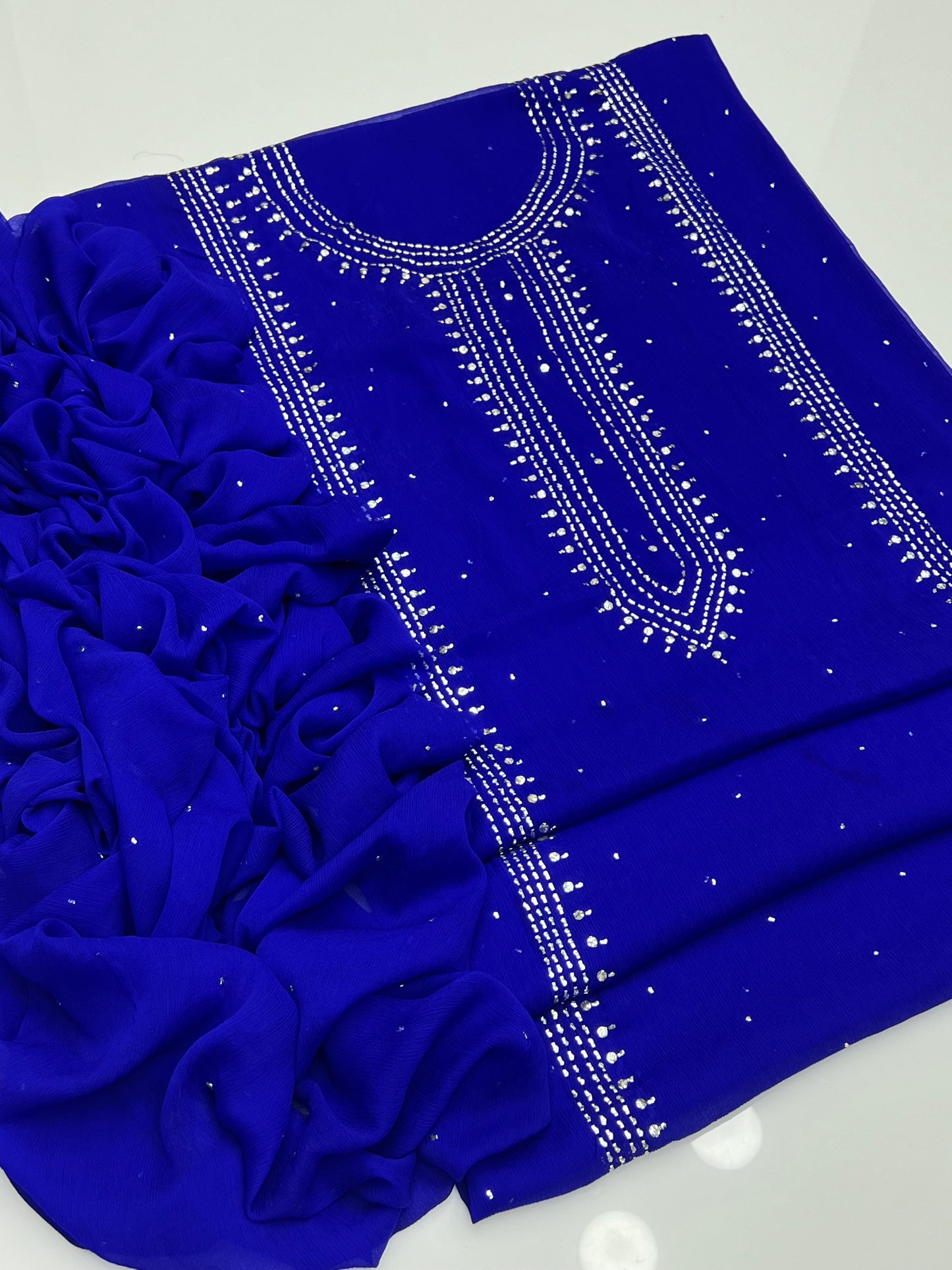 Kurta Mukesh On Soft Krinkle Shifoon π
