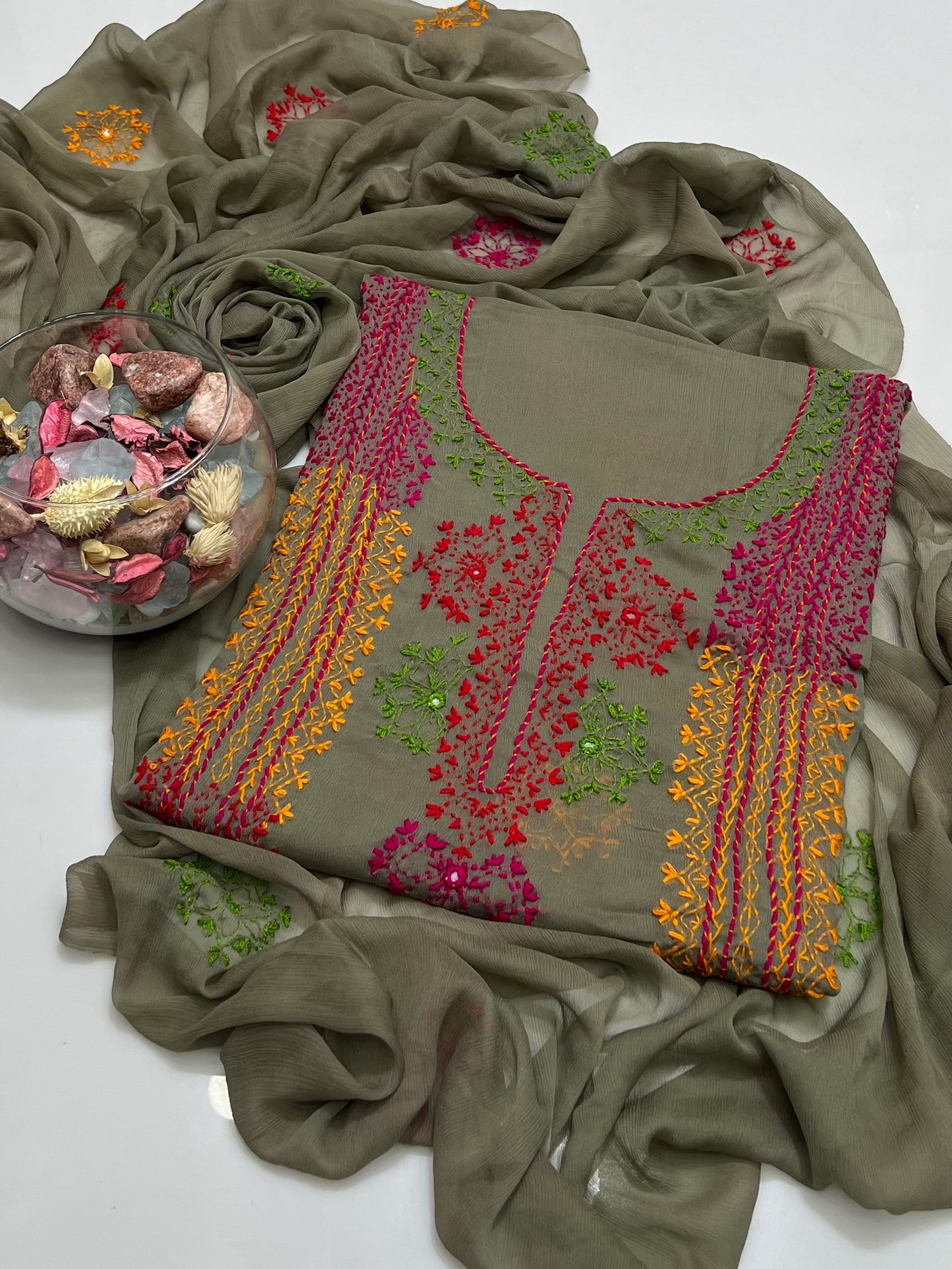 Afghani Tanka With Mirror Work On Shifoon 2pc Dress 👗