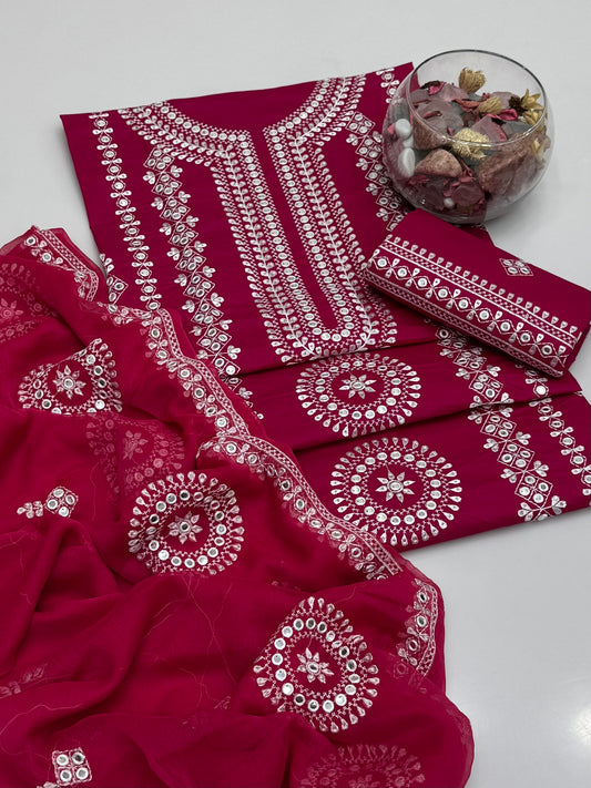 Computer 9mm Embroidery On Pure Lawn 3pc Dress 👗