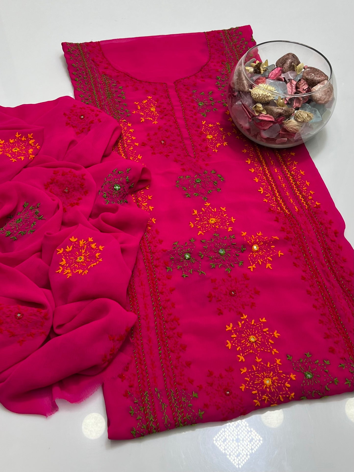 Afghani Tanka With Mirror Work On Shifoon 2pc Dress 👗