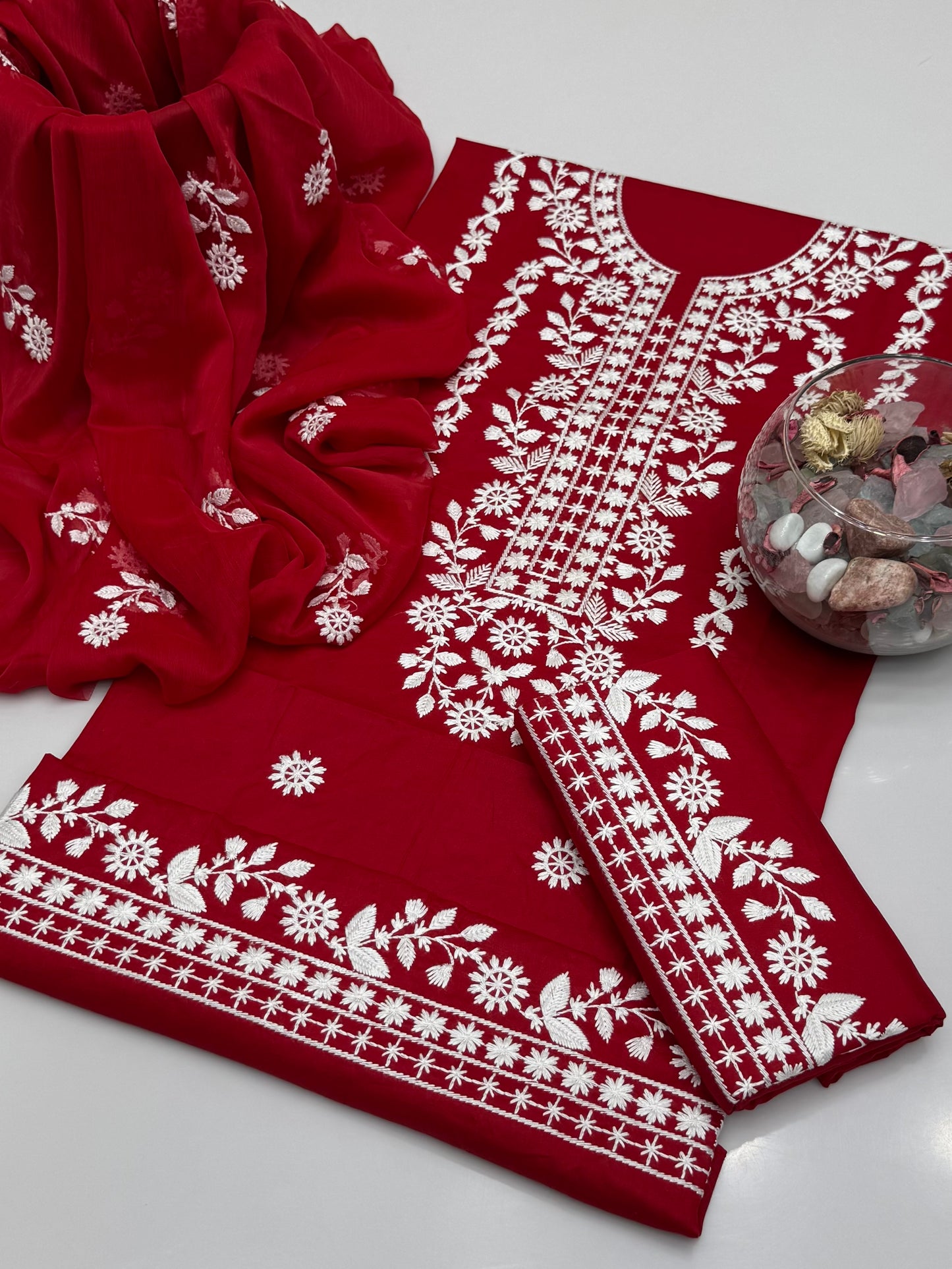 Computer Pakka Embroidery On Pure Lawn 3pc Dress π