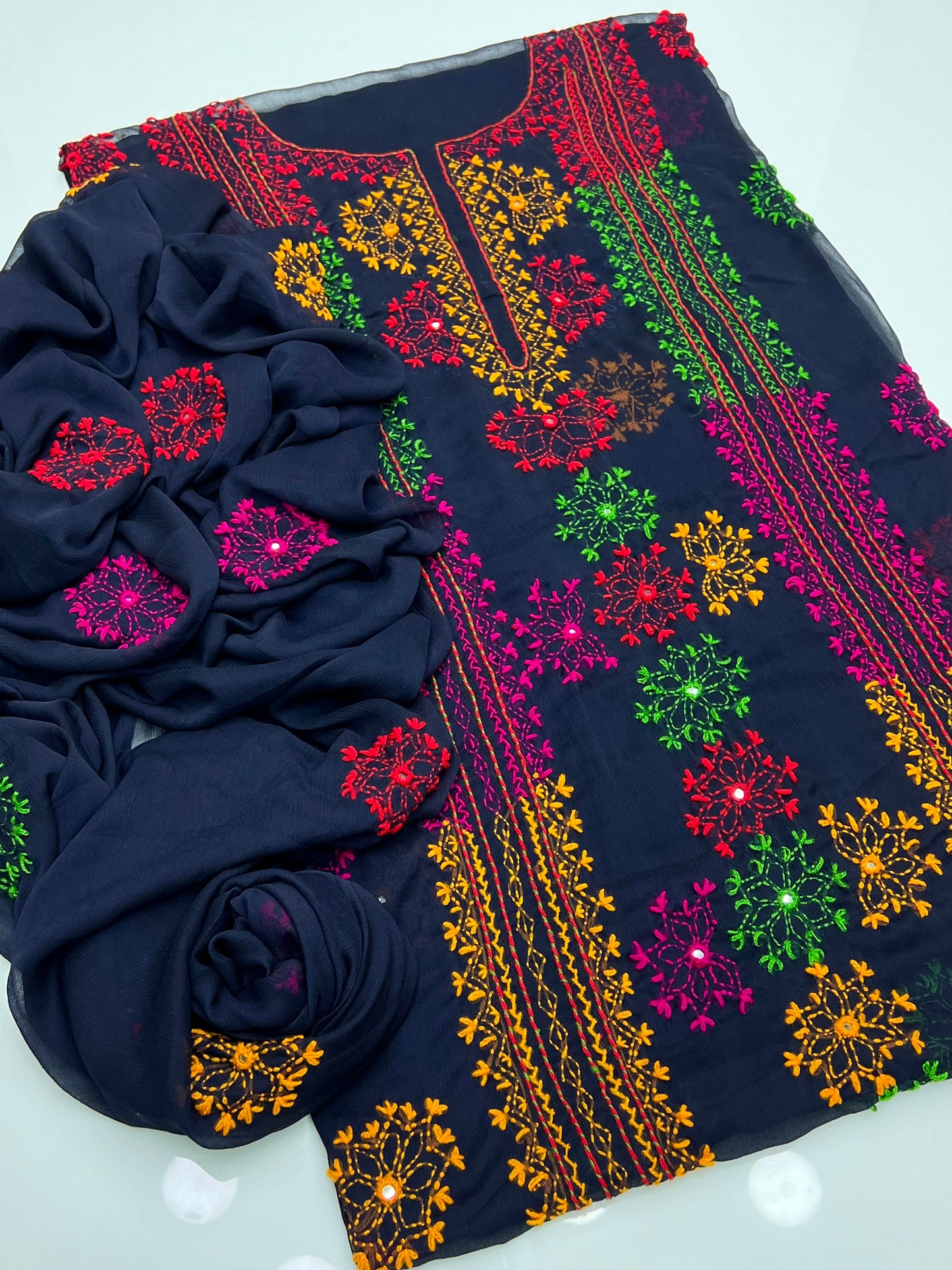 Afghani Tanka with Mirror Work