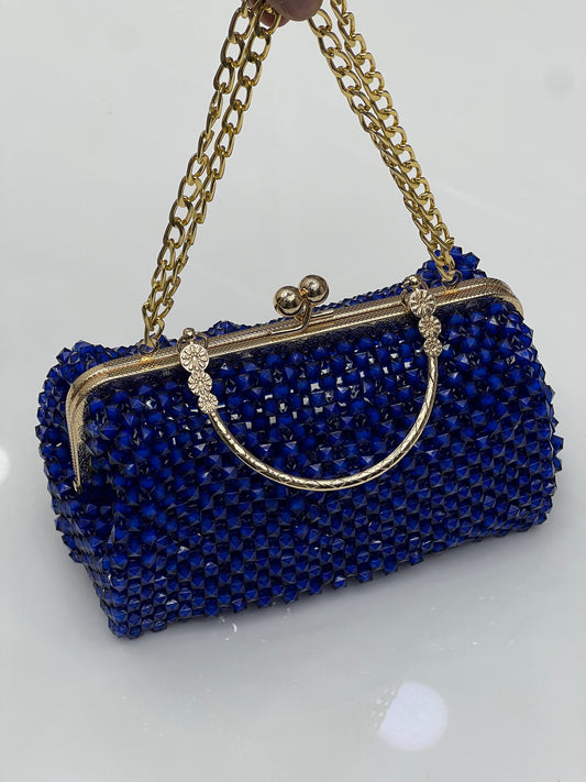 Handmade Royal Blue Crystal Clutch 💙