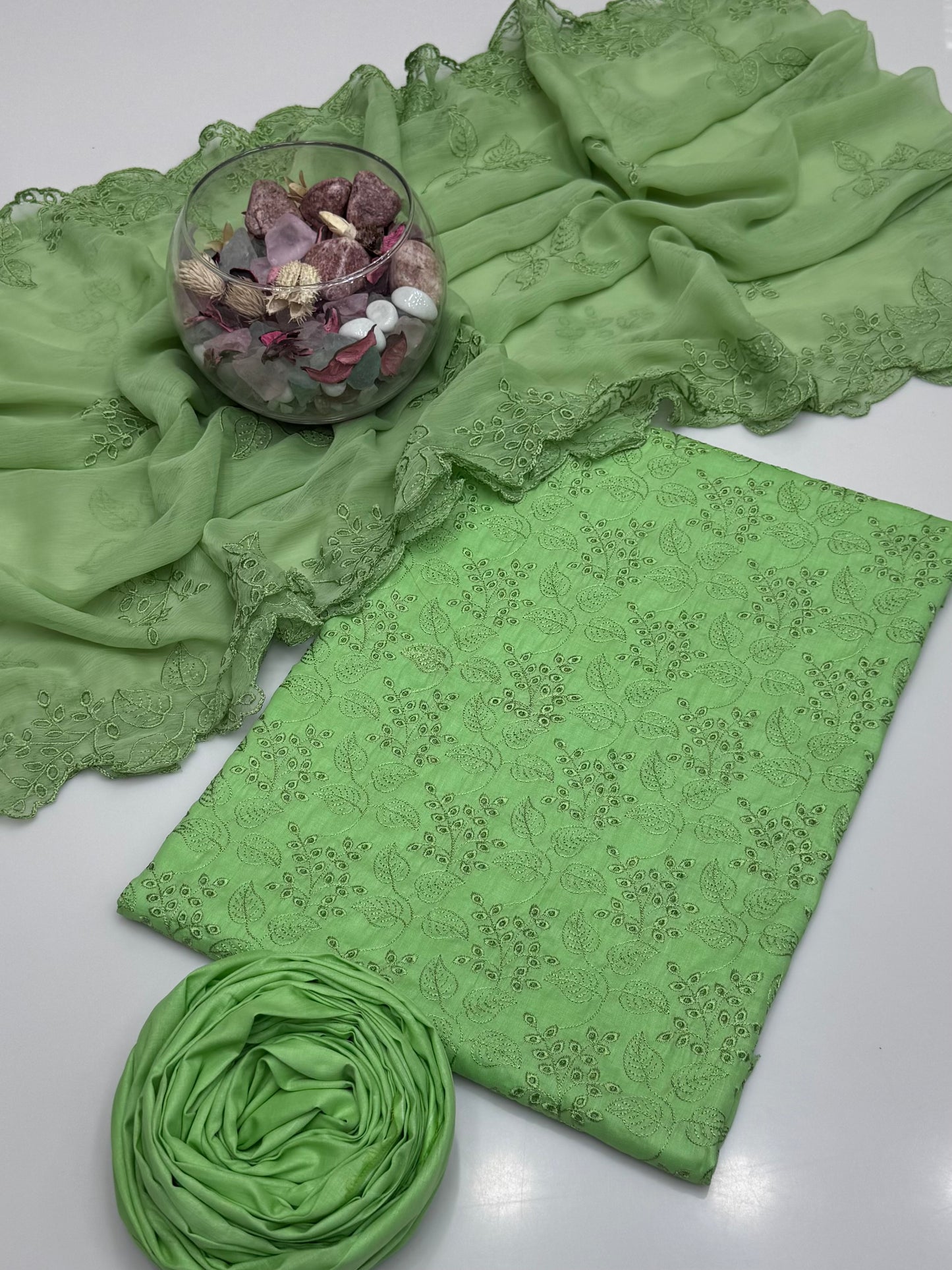 Computer Chicken Boring Embroidery On Pure Lawn 3pc Dress 👗