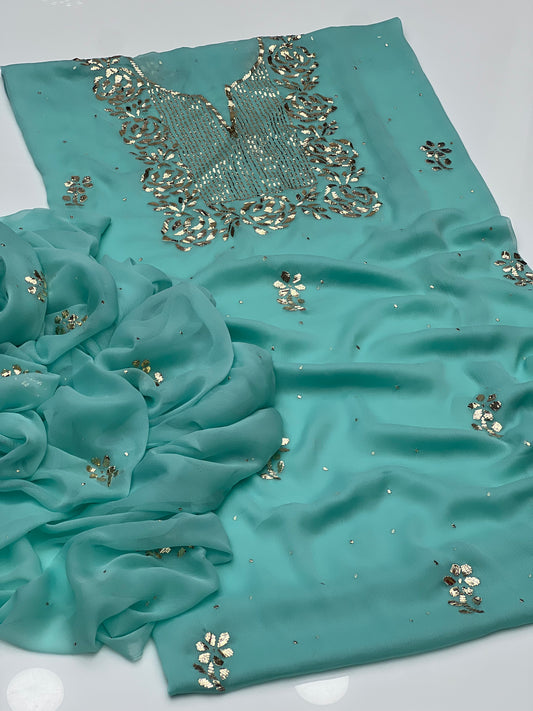 🎉Indian Mukesh On Soft Krinkle Shifoon🎉