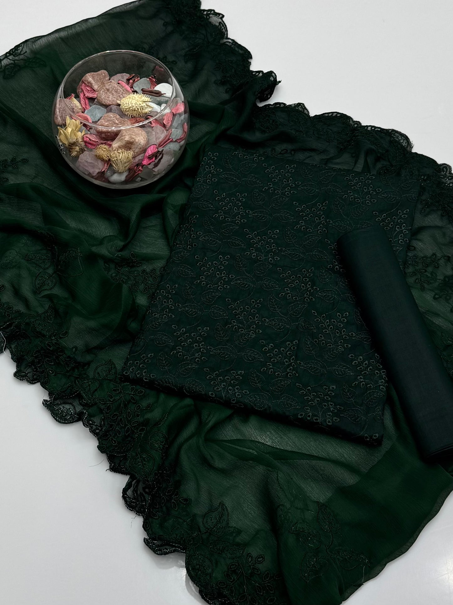 Computer Chicken Boring Embroidery On Pure Lawn 3pc Dress 👗