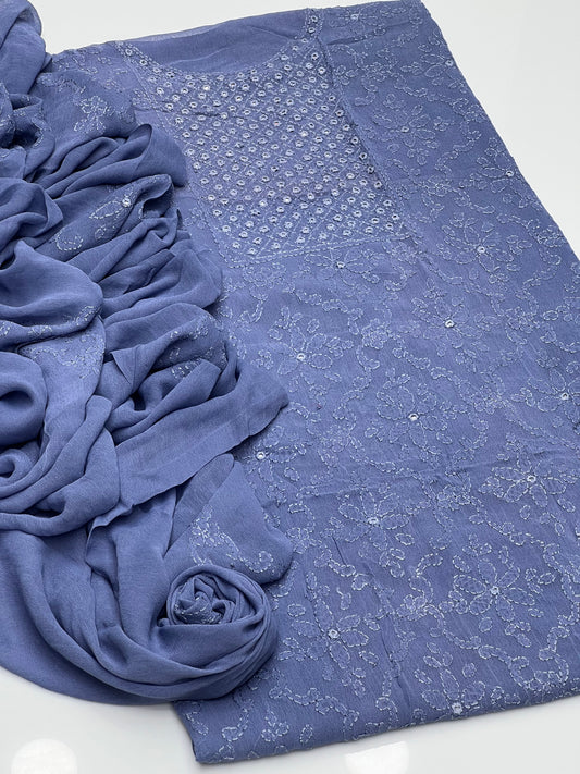 Shedow Mirror Jall Work On Soft Shifoon 2pc Dress 👗