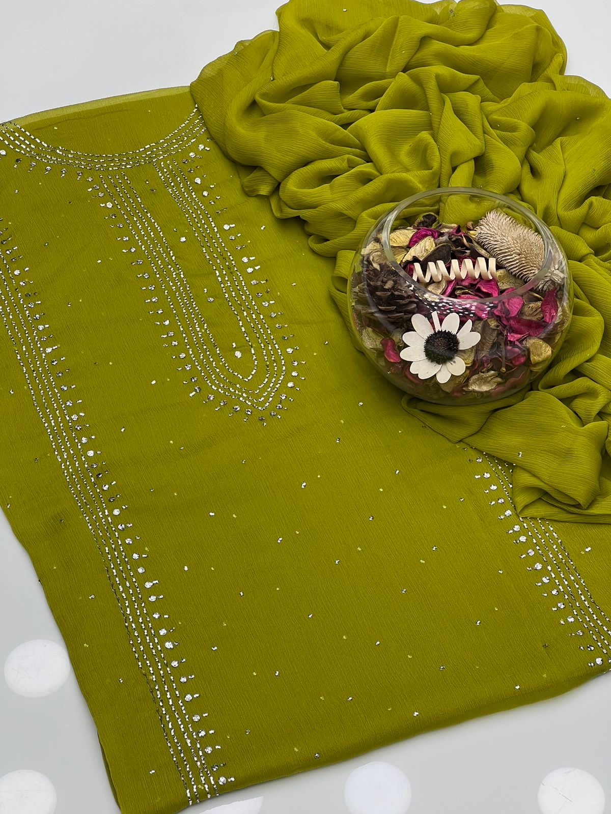 Kurta Mukesh On Soft Krinkle Shifoon 😍