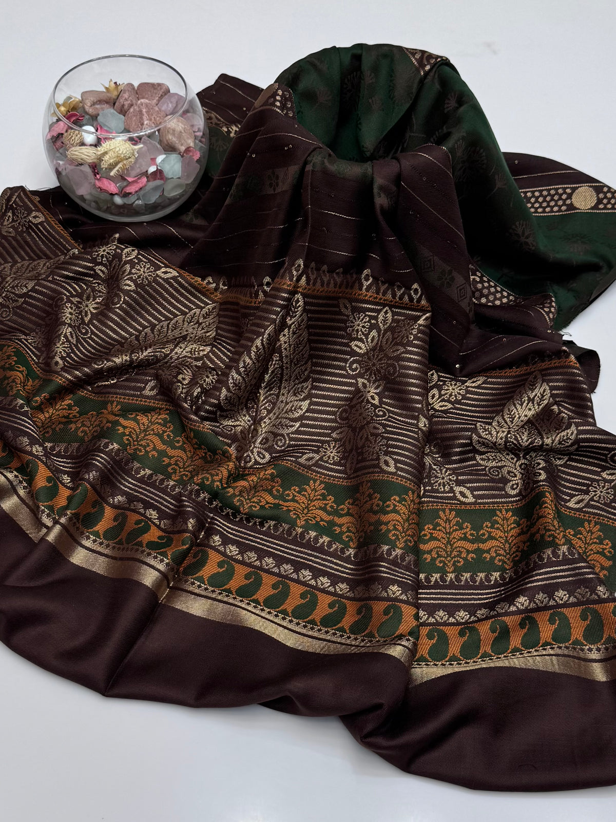 Acrylic Pashmina Jacquard Banarsi Shawl 😍