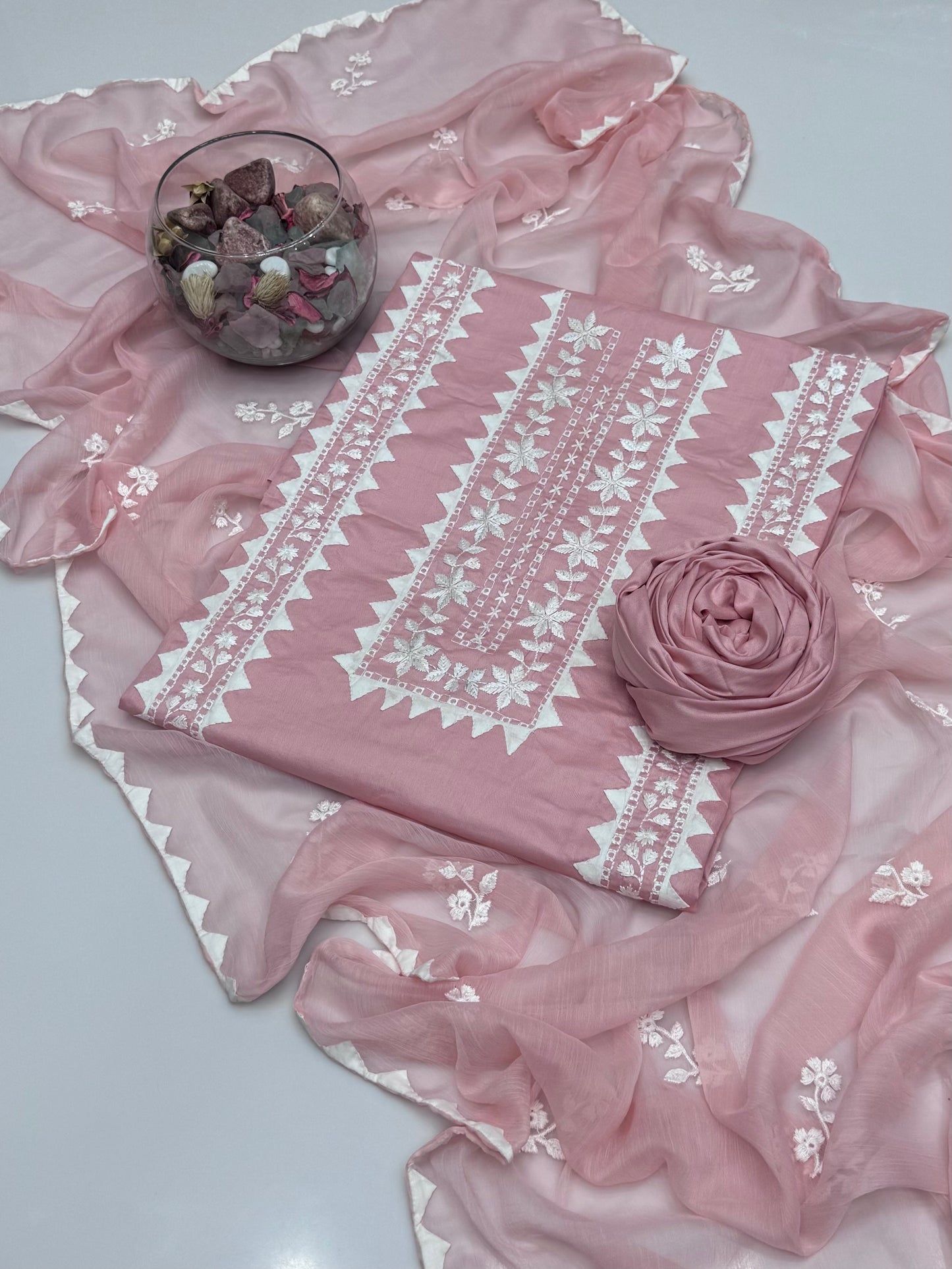 Computer Pakka With Handmade Applic Work On Pure Lawn 3pc Dress 👗