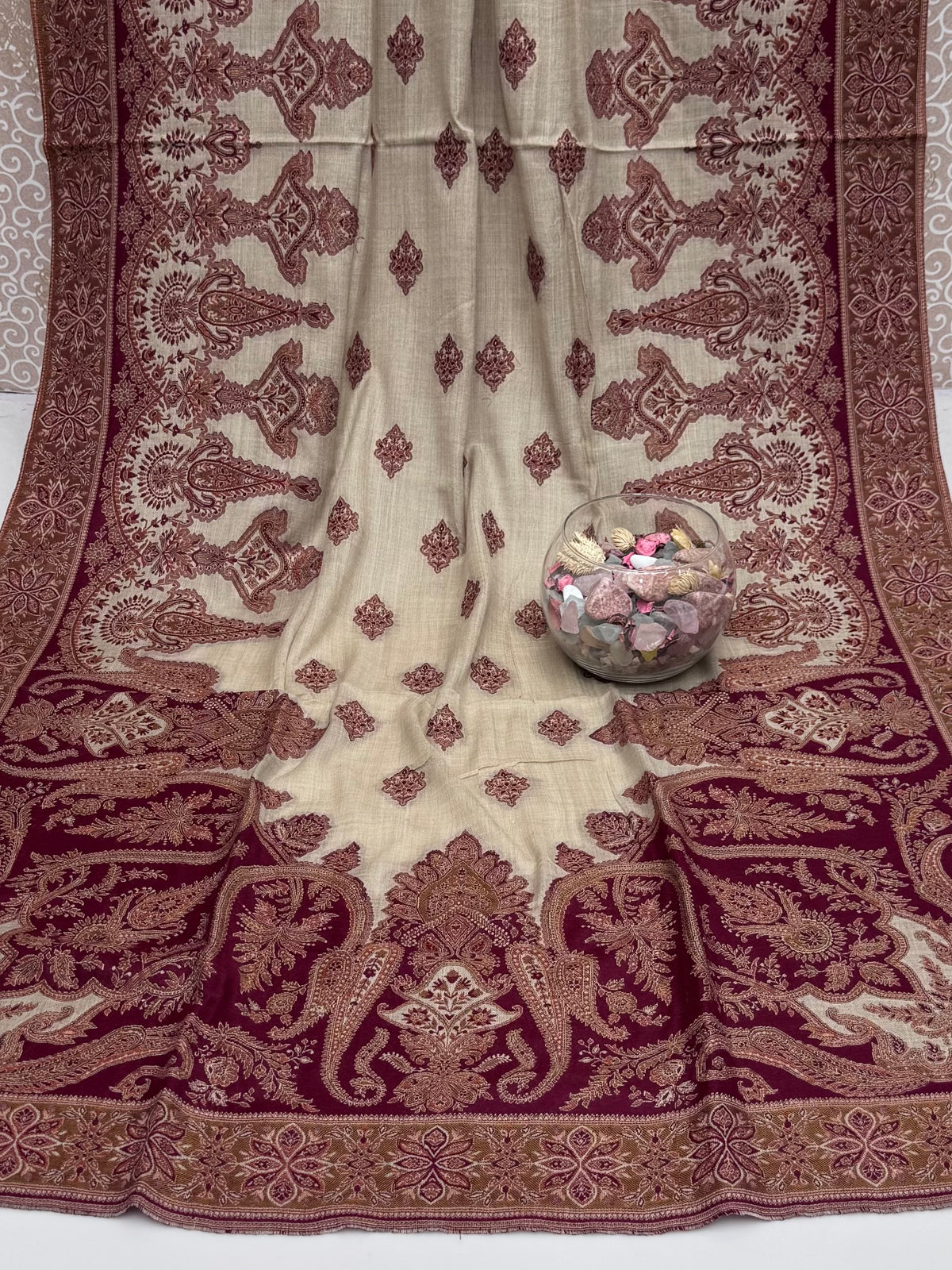 Acrylic Wool Kani Shawls 😍