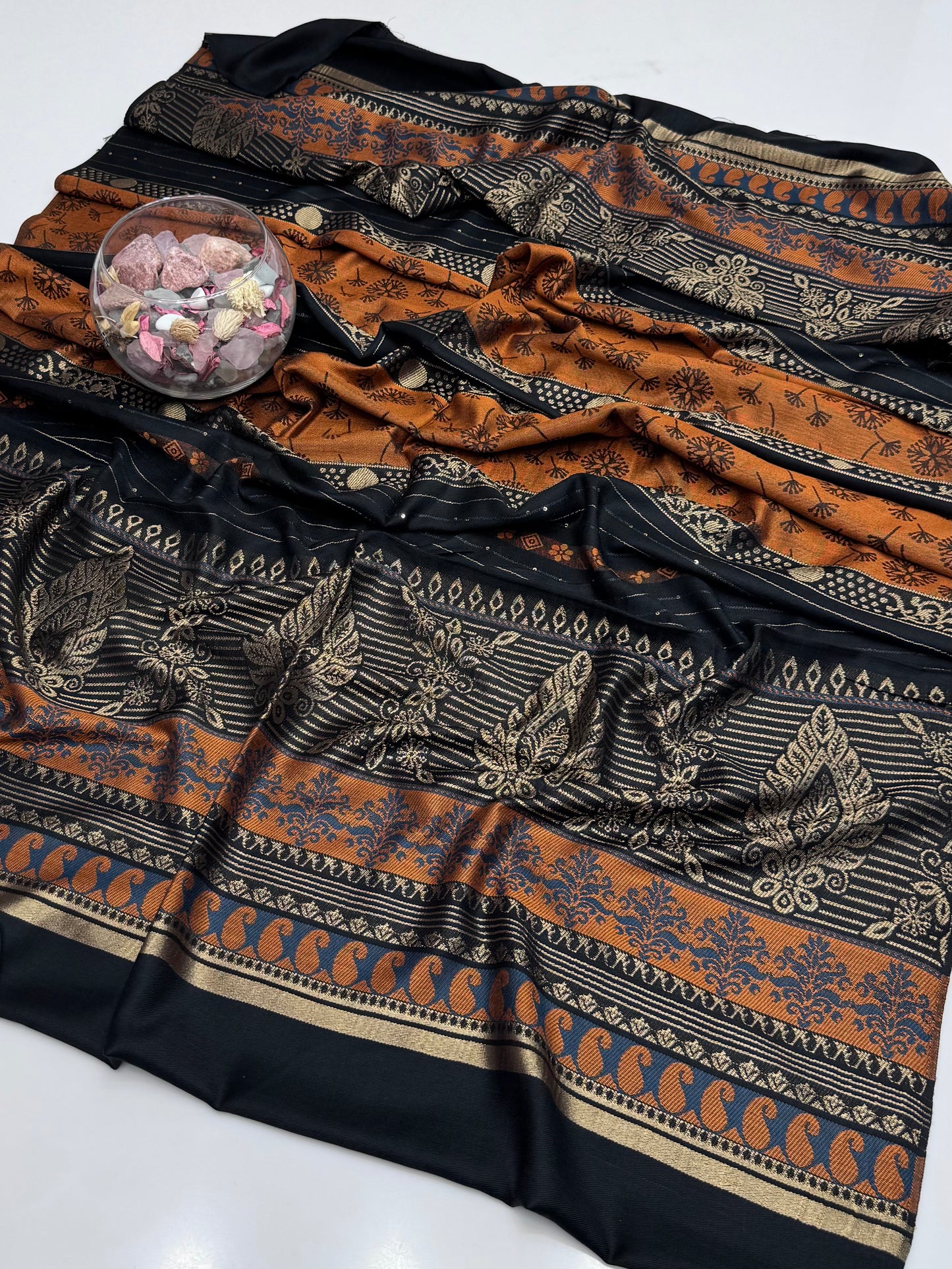 Acrylic Pashmina Jacquard Banarsi Shawl 😍