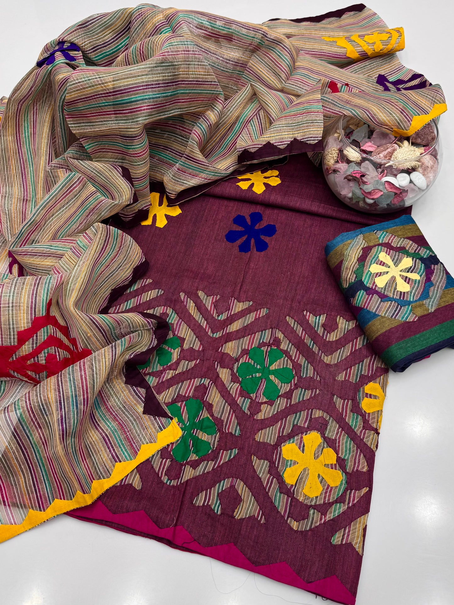 Handmade Applic Work On Khaddi Cotton 3pc Dress 👗