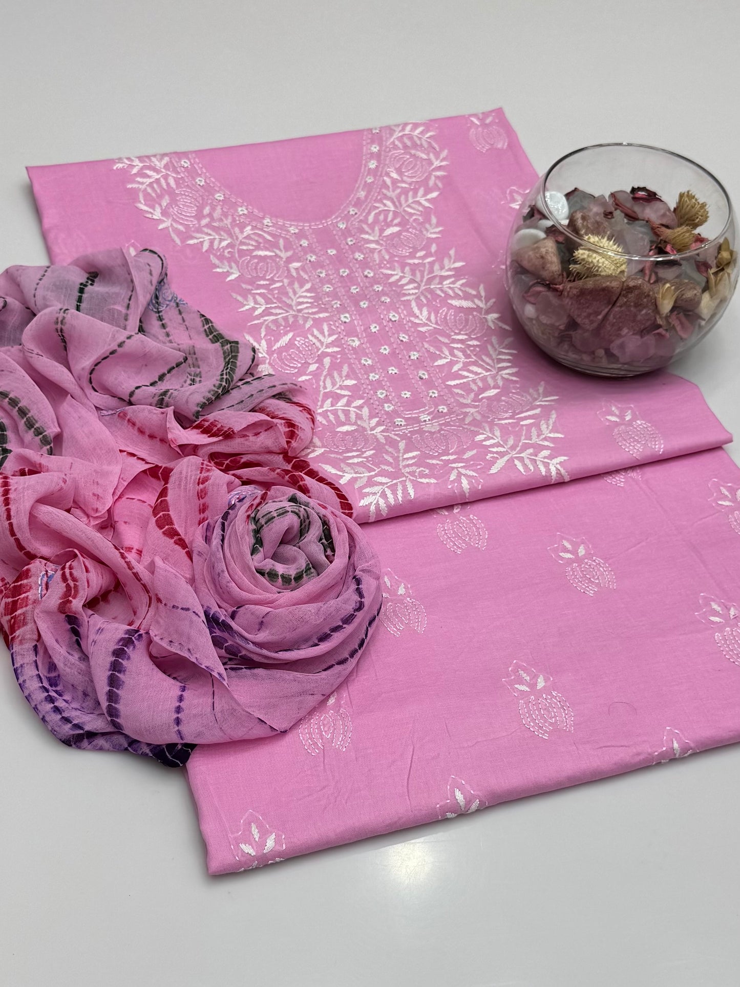 Handmade Shedow Pakka Tanka With Mirror Work On Lawn 3pc Dress 👗