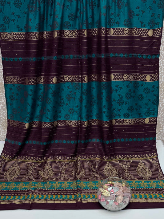 Acrylic Pashmina Jacquard Banarsi Shawl 😍